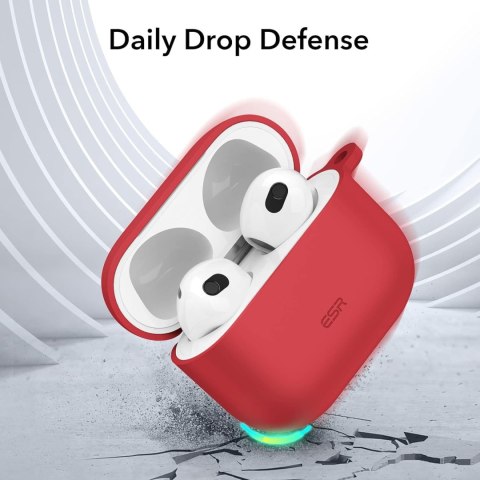 ETUI DO APPLE AIRPODS 2021 CZERWONE MATOWE WYTRZYMAŁE OCHRONA ZAWIESZKA