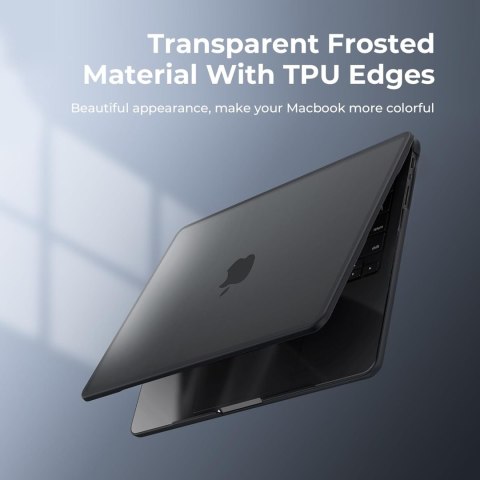 ETUI DO MACBOOK 14 PRO 2024 CZARNE TRANSPARENTNE OCHRONNE