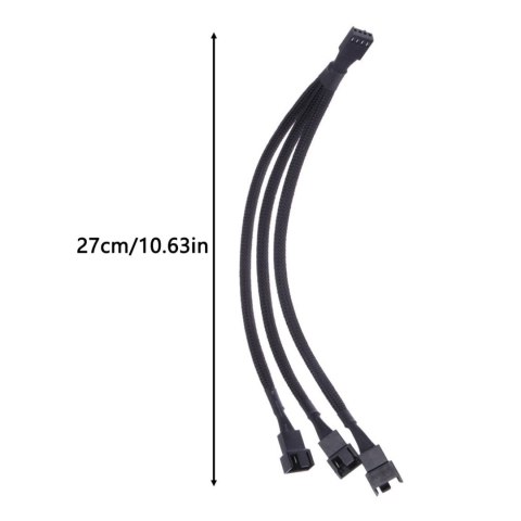 4x KABEL ROZDZIELACZ ROZGAŁĘZIACZ WENTYLATORA PWM 4 PIN 3 PIN PRZEDŁUŻACZ