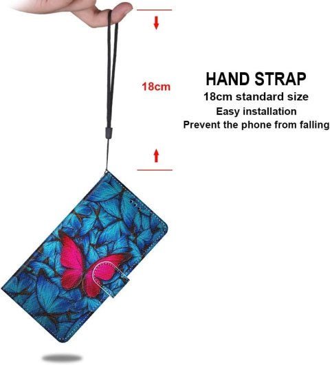 ZAMYKANE ETUI Z KLAPKĄ DO GOOGLE PIXEL 7 NIEBIESKIE RÓŻOWY MOTYL SOLIDNE ZAMYKANE ETUI Z KLAPKĄ DO GOOGLE PIXEL 7 NIEBIESKIE RÓŻOWY MOTYL SOLIDNE