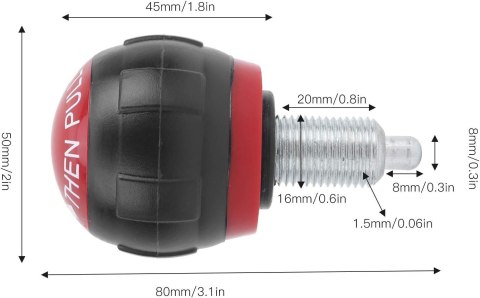 5x GAŁKA KULKOWA DO ROWERU TRENINGOWEGO SPINNIGOWEGO CZARNO-CZERWONA