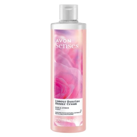 AVON KREMOWY ŻEL POD PRYSZNIC L'AMOUR SUNRISE RÓŻA BURSZTYN 250ML