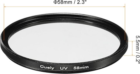 FILTR OBIEKTYWU DO APARATU FOTOGRAFIA UV SLIM WĄSKA RAMKA 58MM