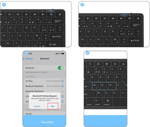 KLAWIATURA BEZPRZEWODOWA PODŚWIETLANA BLUETOOTH CZARNA iOs Android PC 28x12 KLAWIATURA BEZPRZEWODOWA PODŚWIETLANA BLUETOOTH CZARNA iOs Android PC 28x12