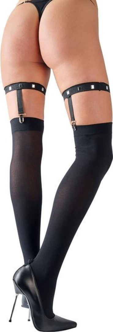 POŃCZOCHY Z PASKAMI COTTELLI COLLECTION CZARNE ĆWIEKI S POŃCZOCHY Z PASKAMI COTTELLI COLLECTION CZARNE ĆWIEKI S