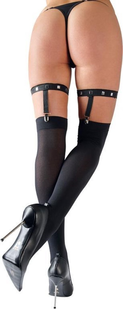 POŃCZOCHY Z PASKAMI COTTELLI COLLECTION CZARNE ĆWIEKI S POŃCZOCHY Z PASKAMI COTTELLI COLLECTION CZARNE ĆWIEKI S