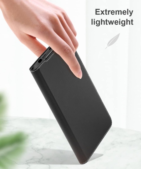 ETUI XIAOMI REDMI NOTE 11/NOTE 11S SKÓRA EKOLOGICZNA CZARNE Z KLAPKĄ MOCNE