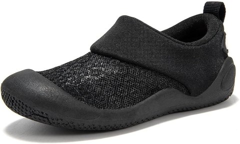 BUTY DZIECIĘCE UNISEX CZARNE WSUWANE MATERIAŁOWE 31