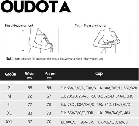 BIUSTONOSZ DAMSKI SPORTOWY RÓŻOWY OUDOTA R. L