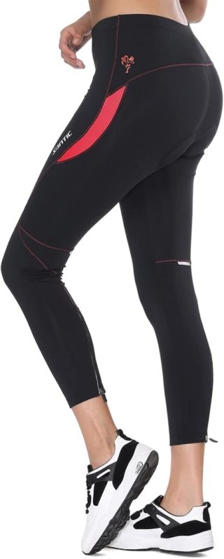 LEGGINSY DAMSKIE ROWEROWE Z WKŁADKĄ CZARNE SANTIC 2XL