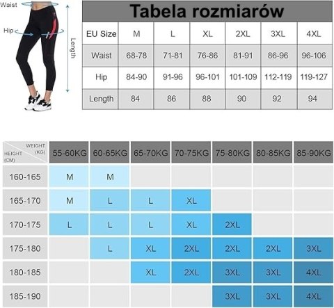 LEGGINSY DAMSKIE ROWEROWE Z WKŁADKĄ CZARNE SANTIC 2XL