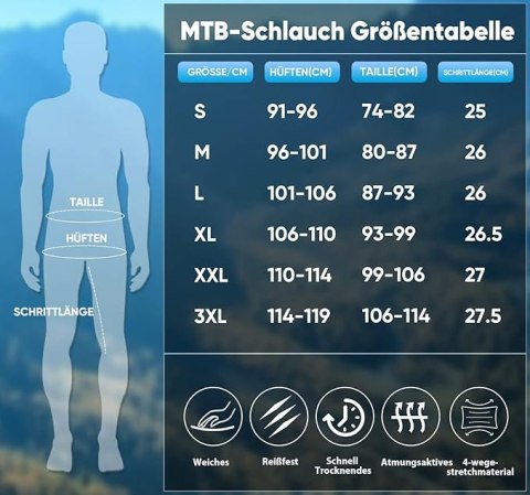 MĘSKIE SPODENKI ROWEROWE GRANATOWE R. XL