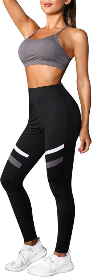 KOMPLET SPORTOWY BIUSTONOSZ LEGGINSY JOGA XL