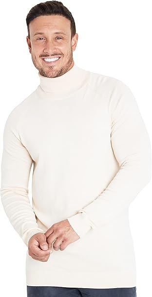 MĘSKI SWETER Z GOLFEM BEŻOWY CITY COMFORT R. XL