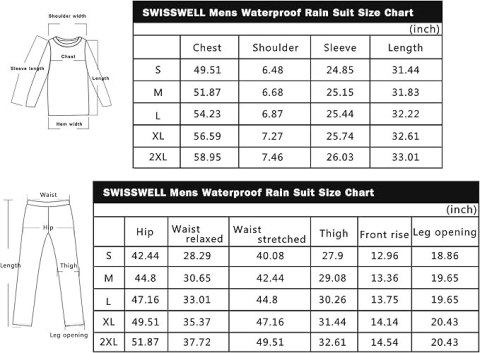 ZESTAW MĘSKI PRZECIWDESZCZOWY SZARY SWISSWELL R.XL