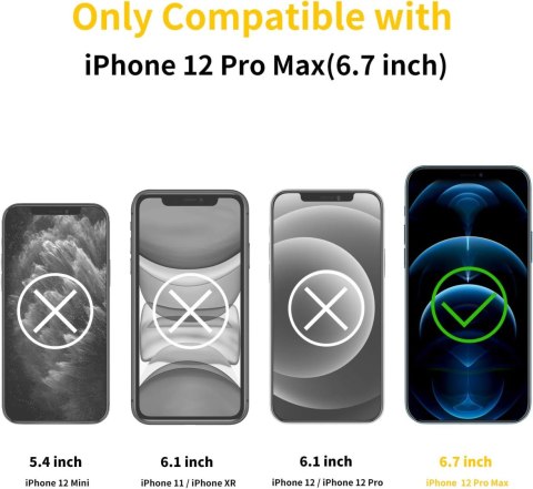 3X SZKŁO HARTOWANE APPLE IPHONE 12 PRO MAX WYTRZYMAŁE OCHRONNE ŁATWY MONTAŻ