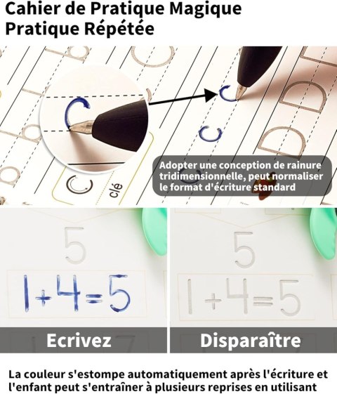 4x ZESZYT DO NAUKI PISANIA LITERKI CYFRY MATEMATYKA OBRAZY J.FRANCUSKI