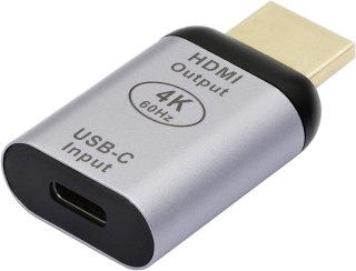 ADAPTER USB-C ŻEŃSKI NA HDMI MĘSKI 4K@60Hz