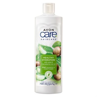 AVON SZAMPON ODŻYWKA 2W1 ALOES I MAKADAMIA DO WŁOSÓW SUCHYCH 700ML