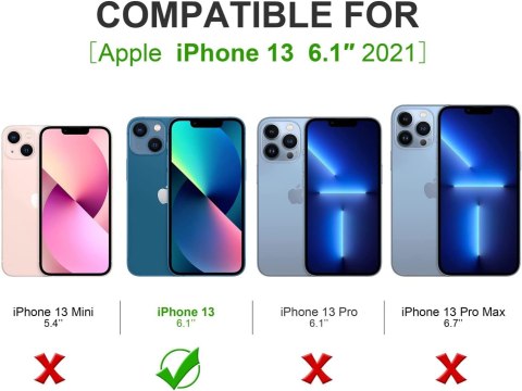 ETUI APPLE IPHONE 13 PRZEZROCZYSTE 3X SZKŁO HARTOWANE OCHRONNE WYTRZYMAŁE