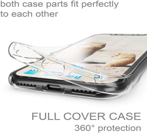 ETUI APPLE IPHONE X / XS PRZEZROCZYSTE BEZBARWNE OBUSTRONNE BUMPER