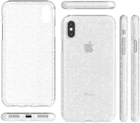 ETUI APPLE IPHONE X / XS PRZEZROCZYSTE BŁYSZCZĄCE SILIKONOWE WYTRZYMAŁE