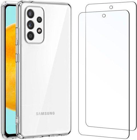 ETUI DO SAMSUNG GALAXY A52 PRZEZROCZYSTE 2X SZKŁO HARTOWANE OCHRONNE CASE