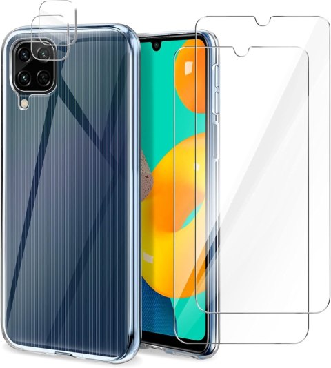 ETUI DO SAMSUNG GALAXY M32 PRZEZROCZYSTE 2X SZKŁO HARTOWANE WYTRZYMAŁE