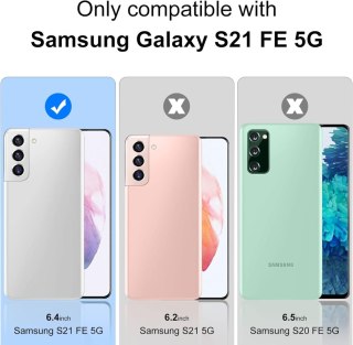 ETUI DO SAMSUNG GALAXY S21 FE 5G 2XSZKŁO HARTOWANE BŁYSZCZĄCE PRZEZROCZYSTE