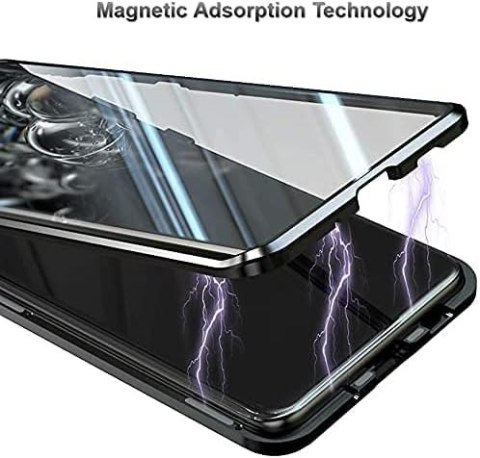 ETUI OCHRONNE XIAOMI MI 11 PRO PRZEZROCZYSTE FILOETOWA RAMKA MAGNETYCZNE