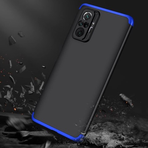 ETUI OCHRONNE XIAOMI REDMI NOTE 10 PRO CZARNE NIEBIESKA RAMKA WYTRZYMAŁE