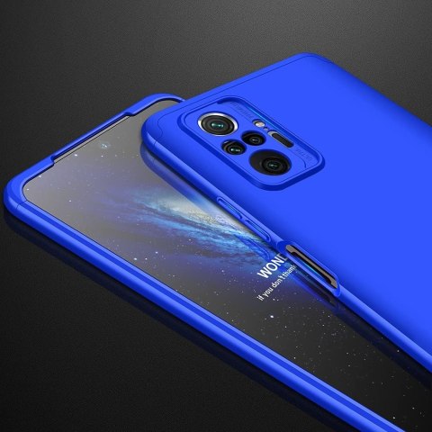 ETUI OCHRONNE XIAOMI REDMI NOTE 10PRO NIEBIESKIE GRANTOWE PLASTIKOWE PLECKI