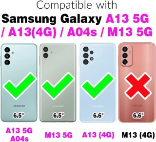 ETUI OCHRONNE SAMSUNG GALAXY A13 ROSE GOLD RÓŻOWE PORTFEL NA KARTY HOLDER