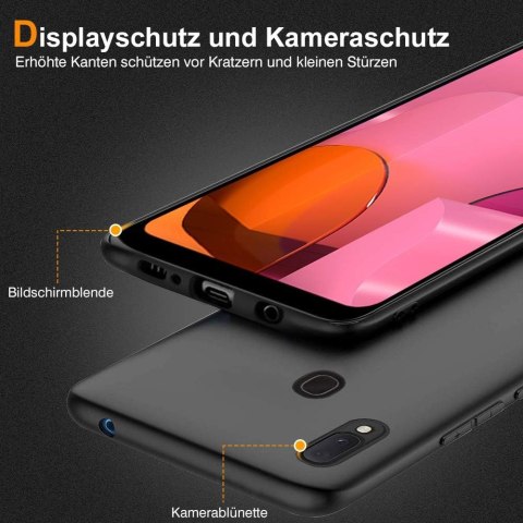 ETUI OCHRONNE SAMSUNG GALAXY A20E CZARNE SILIKONOWE MATOWE SM-A202F ETUI OCHRONNE SAMSUNG GALAXY A20E CZARNE SILIKONOWE MATOWE SM-A202F