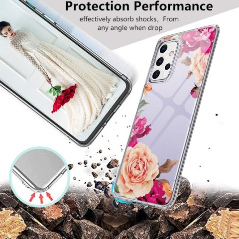 ETUI OCHRONNE SAMSUNG GALAXY A32 5G PRZEZROCZSTE KWIATKI KOLOROWE SM-A326B