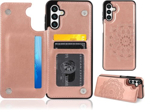 ETUI SAMSUNG GALAXY A13 5G ROSE GOLD RÓŻOWE PORTFEL NA KARTY CARD HOLDER