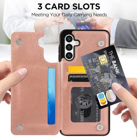 ETUI SAMSUNG GALAXY A13 5G ROSE GOLD RÓŻOWE PORTFEL NA KARTY CARD HOLDER