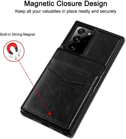 ETUI SAMSUNG GALAXY A53 CZARNE MAGNETYCZNY PORTFEL NA KARTY CARD HOLDER