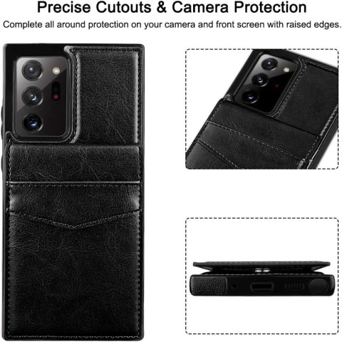 ETUI SAMSUNG GALAXY A53 CZARNE MAGNETYCZNY PORTFEL NA KARTY CARD HOLDER