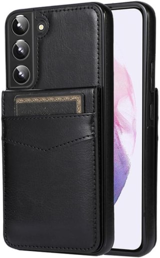 ETUI SAMSUNG GALAXY S21 FE 5G CZARNE PORTFEL NA KARTY CARD HOLDER PORZĄDNE