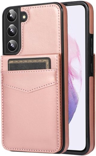 ETUI SAMSUNG GALAXY S21 FE 5G ROSE GOLD RÓŻOWE PORTFEL NA KARTY CARD HOLDER