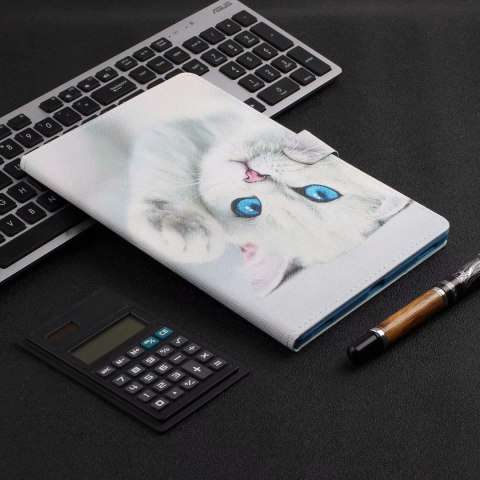 ETUI SAMSUNG GALAXY TAB S6 OTWIERANE Z KLAPKĄ KOT JASNE WYTRZYMAŁE +RYSIK