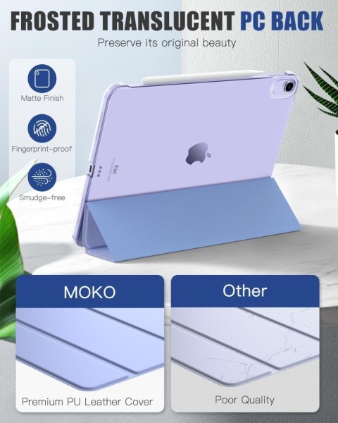 ETUI APPLE IPAD AIR 5 GENERACJA 2022/ 4 GEN. 2020 FIOLETOWY Z KLAPKĄ CASE