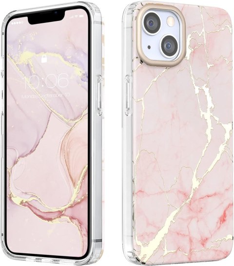 ETUI APPLE IPHONE 13 RÓŻOWO BIAŁY BŁYSZCZĄCE CASE OCHRONNY A2482