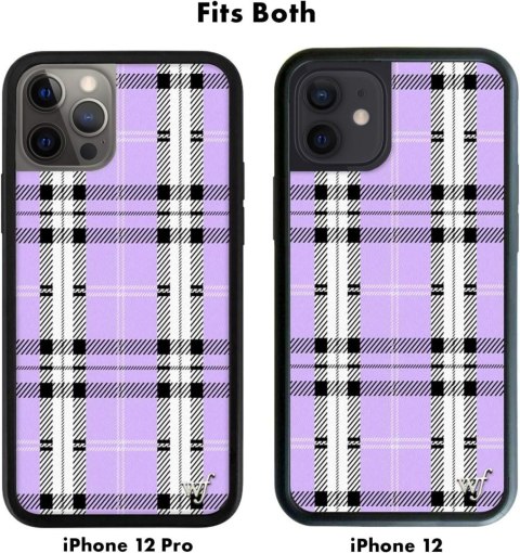 ETUI DO APPLE IPHONE 12/12 PRO FIOLETOWE SZTYWNE SOLIDNE CASE W KRATKĘ