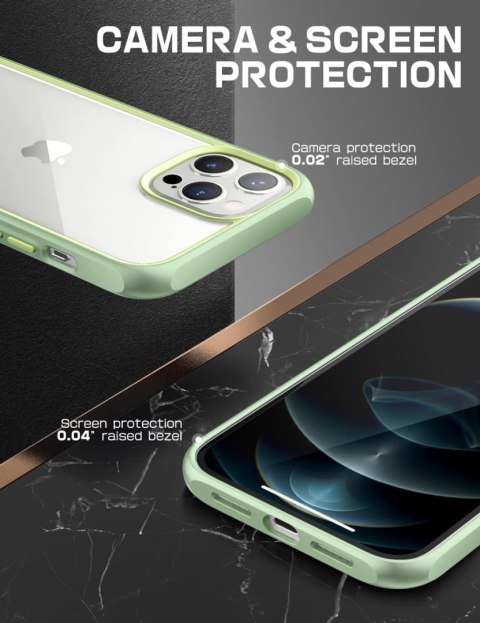 ETUI DO IPHONE 13 PRO ZIELONY SILIKONOWY PRZEZROCZYSTY WZMOCNIONY SOLIDNY