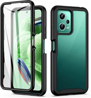 ETUI XIAOMI REDMI NOTE 12 5G PRZEZROCZYSTE CZARNA RAMKA BUMPER SOLIDNE