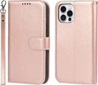 ETUI OCHRONNE APPLE IPHONE 11 Z KLAPKĄ RÓŻOWE +SMYCZ A2111