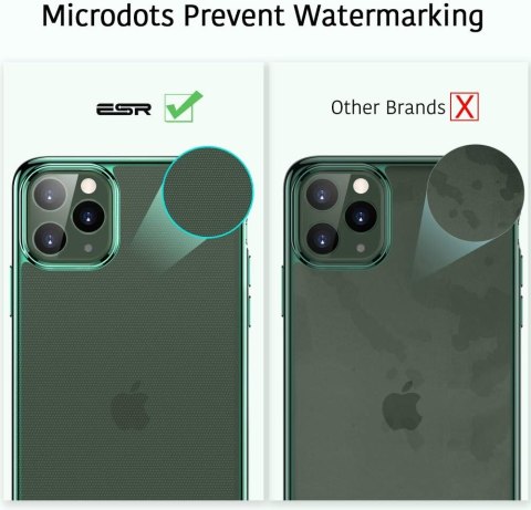 ETUI OCHRONNE APPLE IPHONE 11PRO MAX PRZEZROCZYSTE ZIELONA RAMKA SILIKONOWE