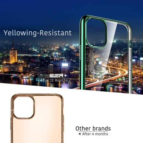 ETUI OCHRONNE APPLE IPHONE 11PRO MAX PRZEZROCZYSTE ZIELONA RAMKA SILIKONOWE